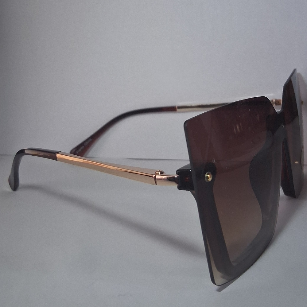 Women's Rimless Oversized Retro Vintage Sunglasses - image 4